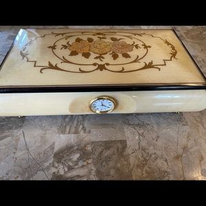 San Francisco Music Box Co Clock Jewelry Box